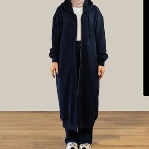 Women's Navy Hooded Jacket